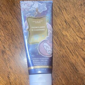 Snowflakes and cashmere lotion